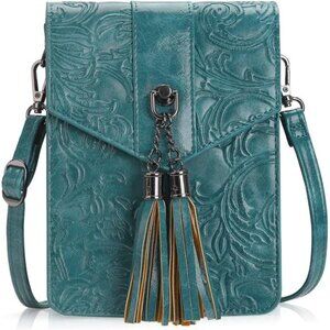 Crossbody Bags for Women Tassels Embossed Mini Phone Purse Shoulder handbags